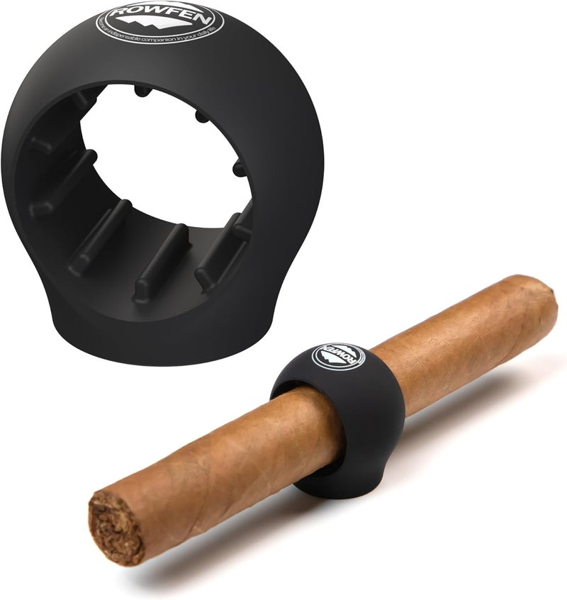 ROWFEN Cigar Holder - Cigar Holder for Golf Cart - Cigar Stand Made with Premium Silicone and Magnetic Design Simple and Stylish, Cigar Accessories Engineered for The Professional Golfer (Black) - Image 1